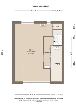 Floorplan - Frans L. Blomlaan 59, 4143 CW Leerdam